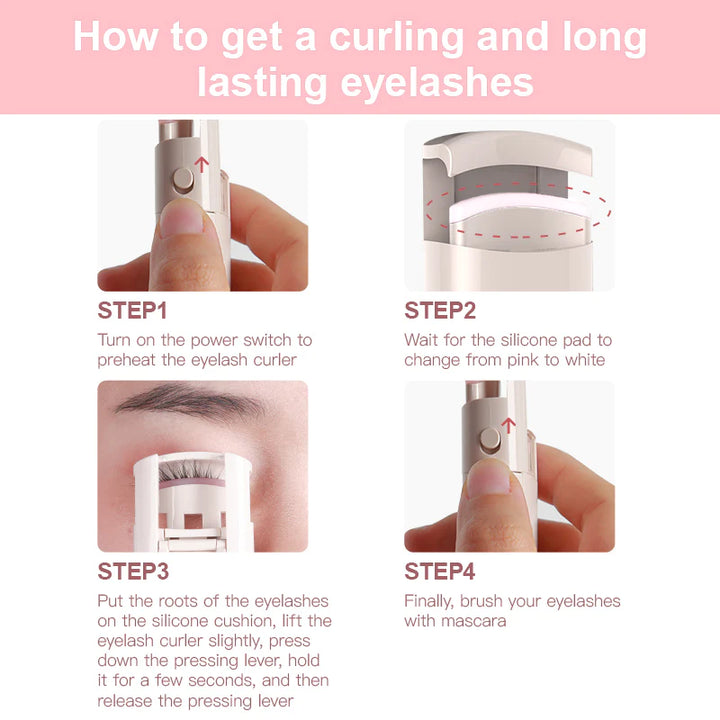 ANLAN Portable Mini Electric Heated Eyelash Curler THEHORMEZ